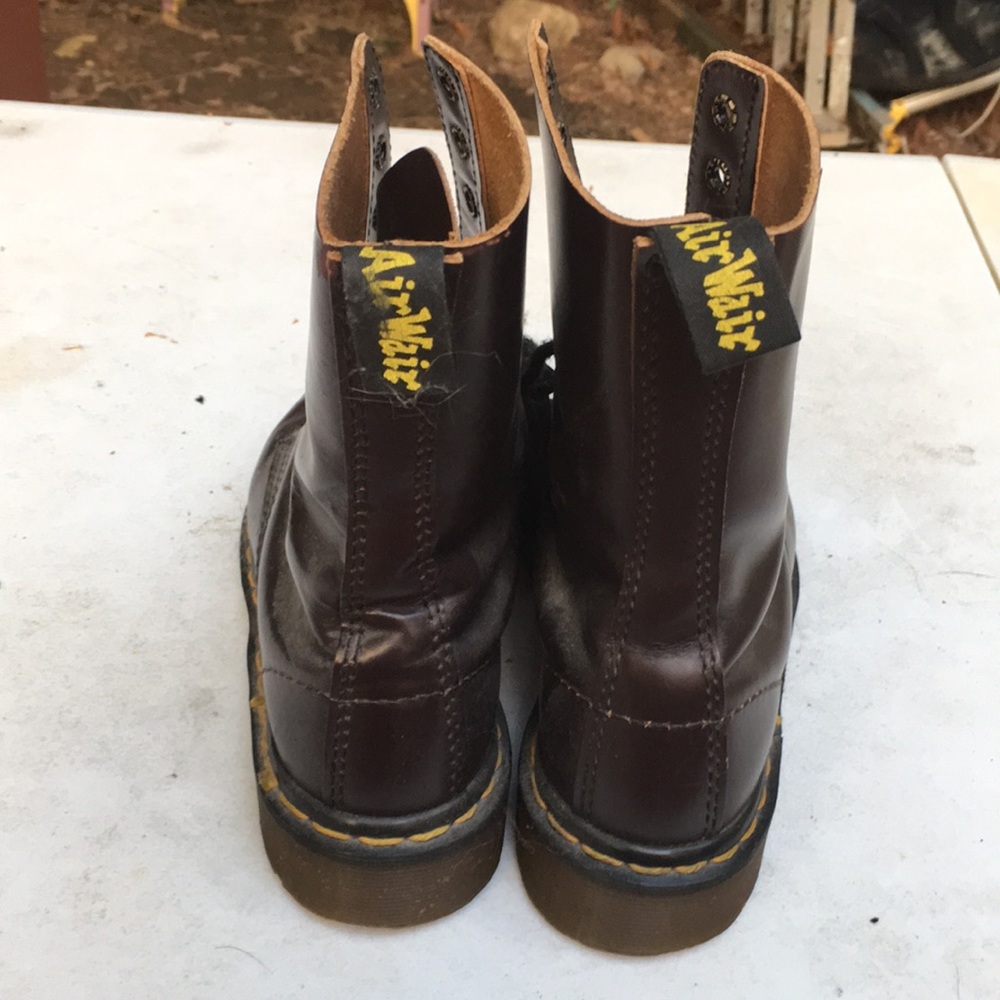 Dr. Martens 20 hole Burgundy combat boots